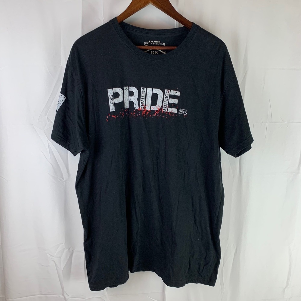 Grunt Style T-Shirt Mens XXL (XL) Black Pride Military Country Patriotic Graphic - Picture 1 of 9